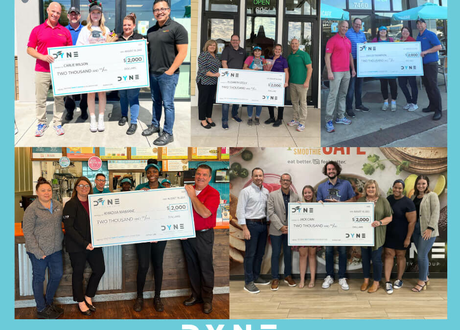“DYNE Make It Happen Scholarship” Awarded to Five Inspirational Team Members!