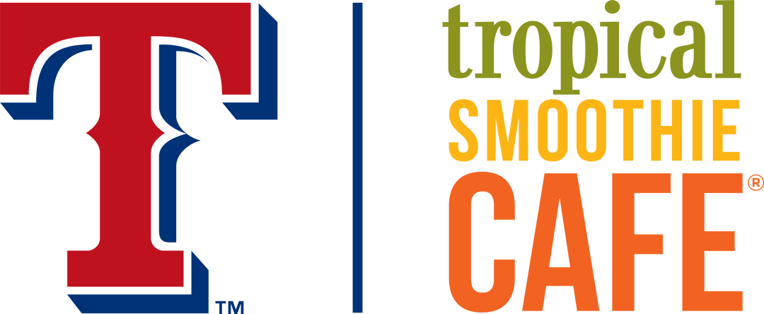 Texas Rangers Tropical Smoothie Cafe Logo Lockup